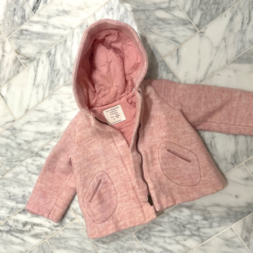 Zara infant girl pink coat